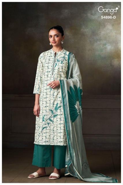 Ganga rivena 4896 cotton dress material by wholesale